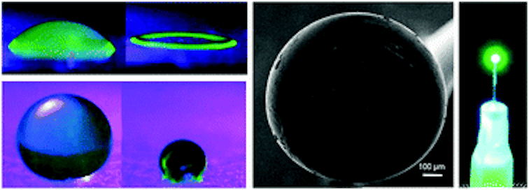 Rings, spheres, and optical resonators self-assembled out of silk