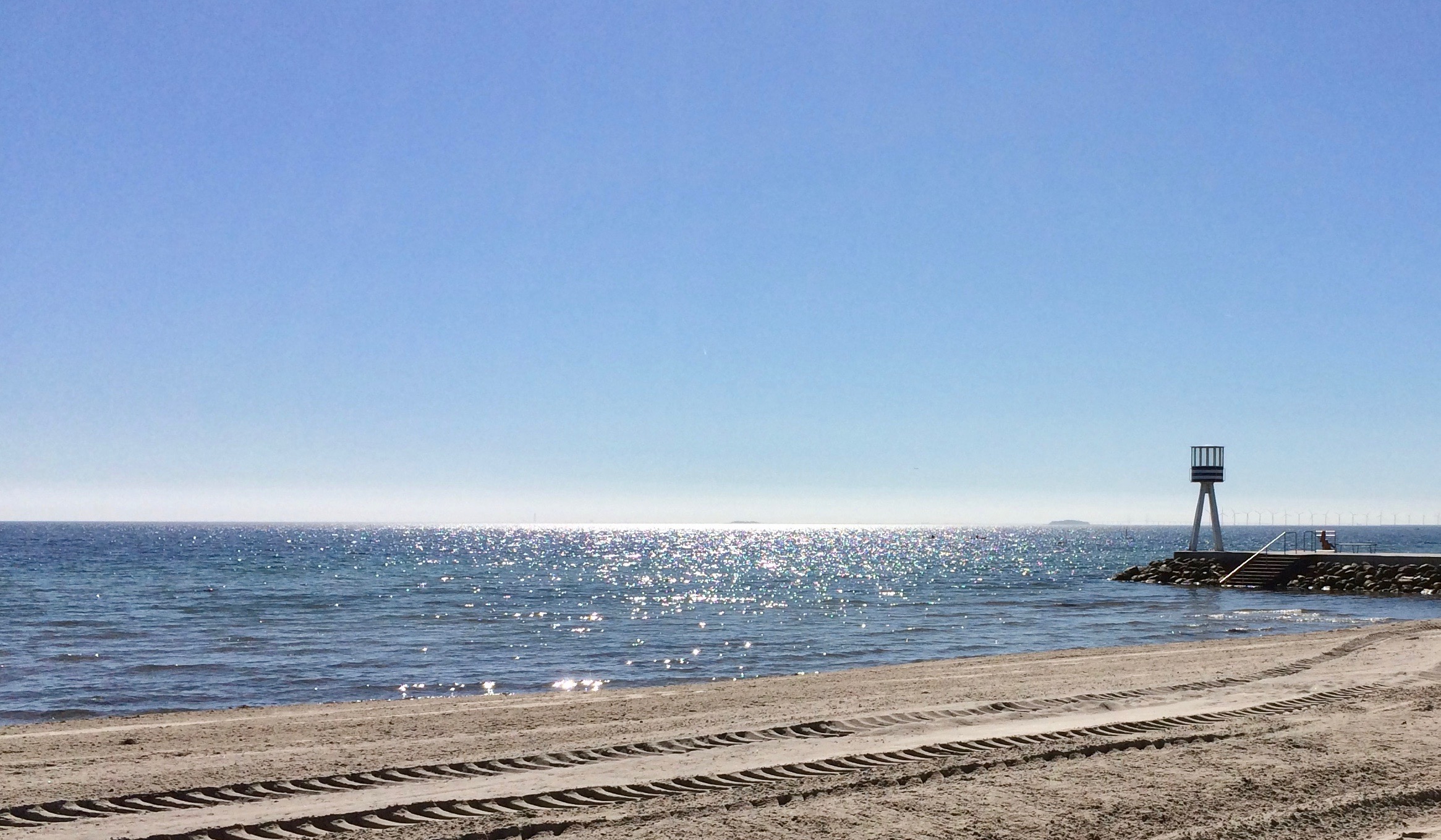 Bellevue Beach in Klampenborg, Copenhagen, Denmark.