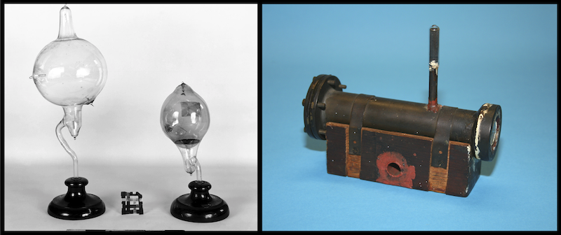 Early apparatuses to produce X-rays and neutrons.